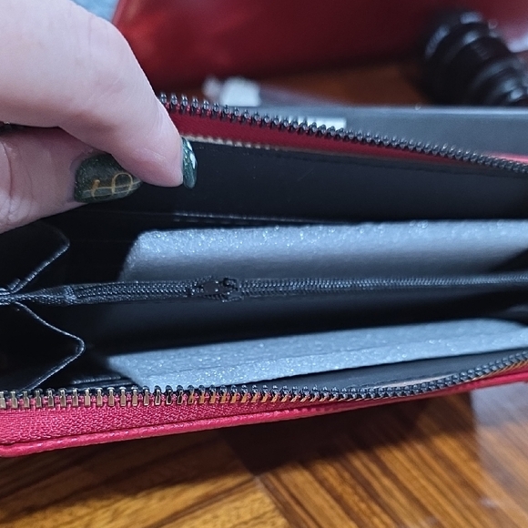 Red Wallet with Gold Accent - Picture 8 of 8